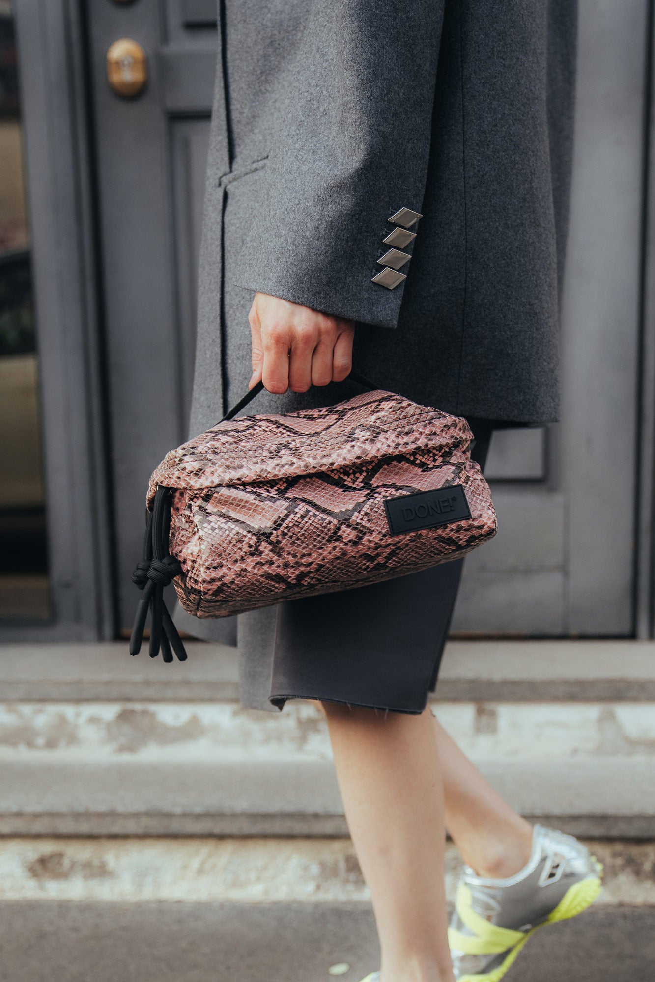 Beauty Bag Stampa pitone rosa