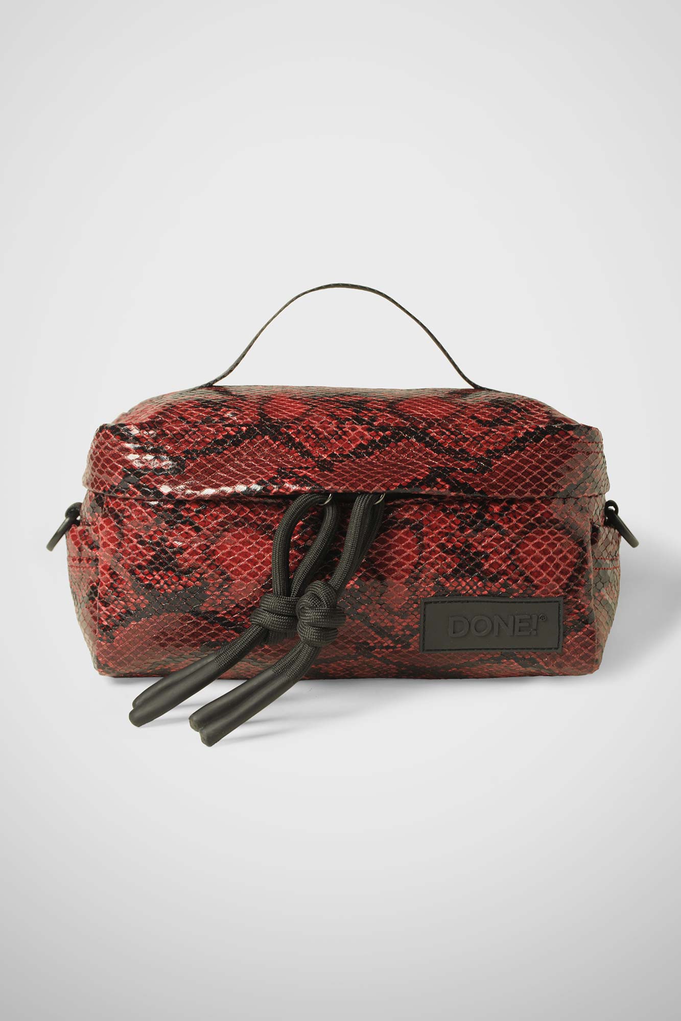 Beauty Bag Stampa pitone bordeaux