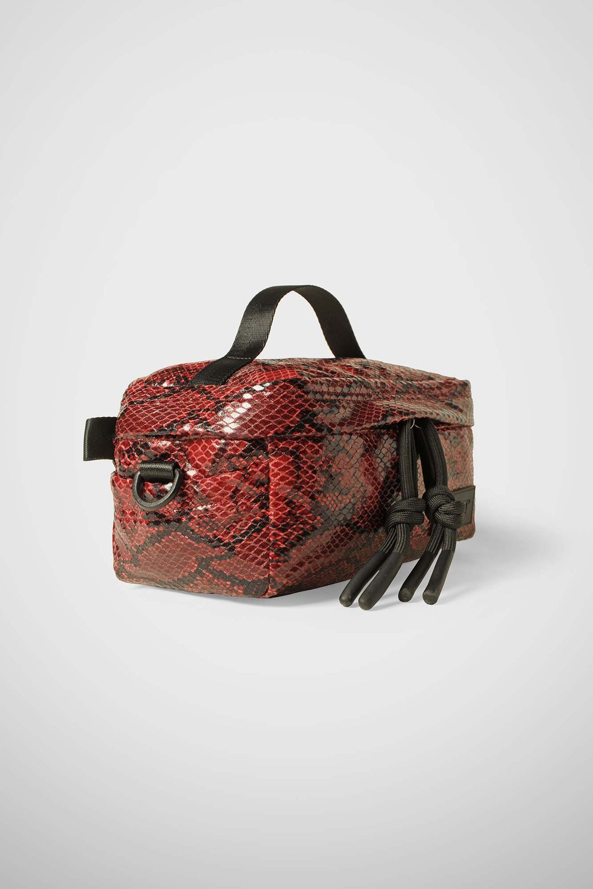 Beauty Bag Stampa pitone bordeaux