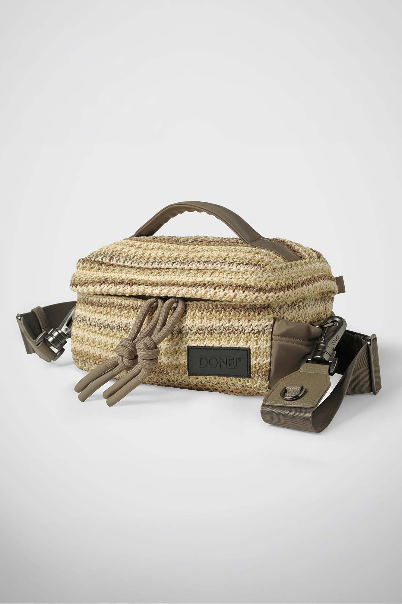Beauty Bag Nylon e Rafia Multicolor