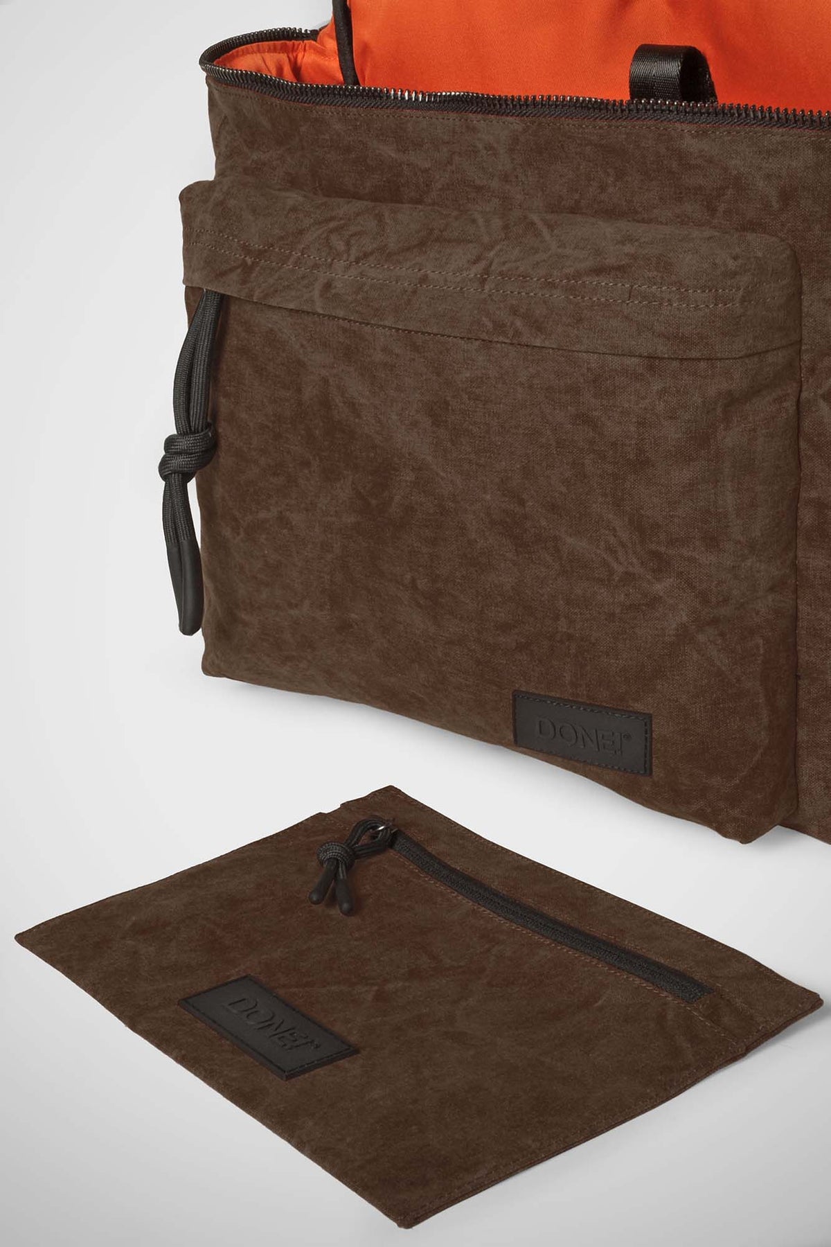 East+West Waxed Canvas M Brown