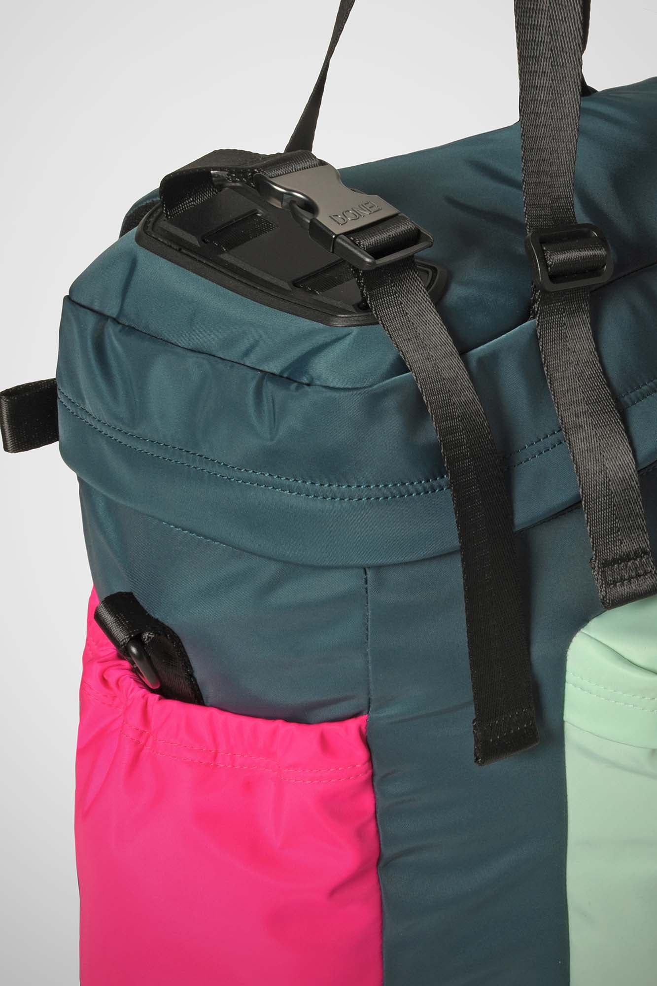 East+West Nylon L PETROL BLUE TURQUOISE FUCHSIA