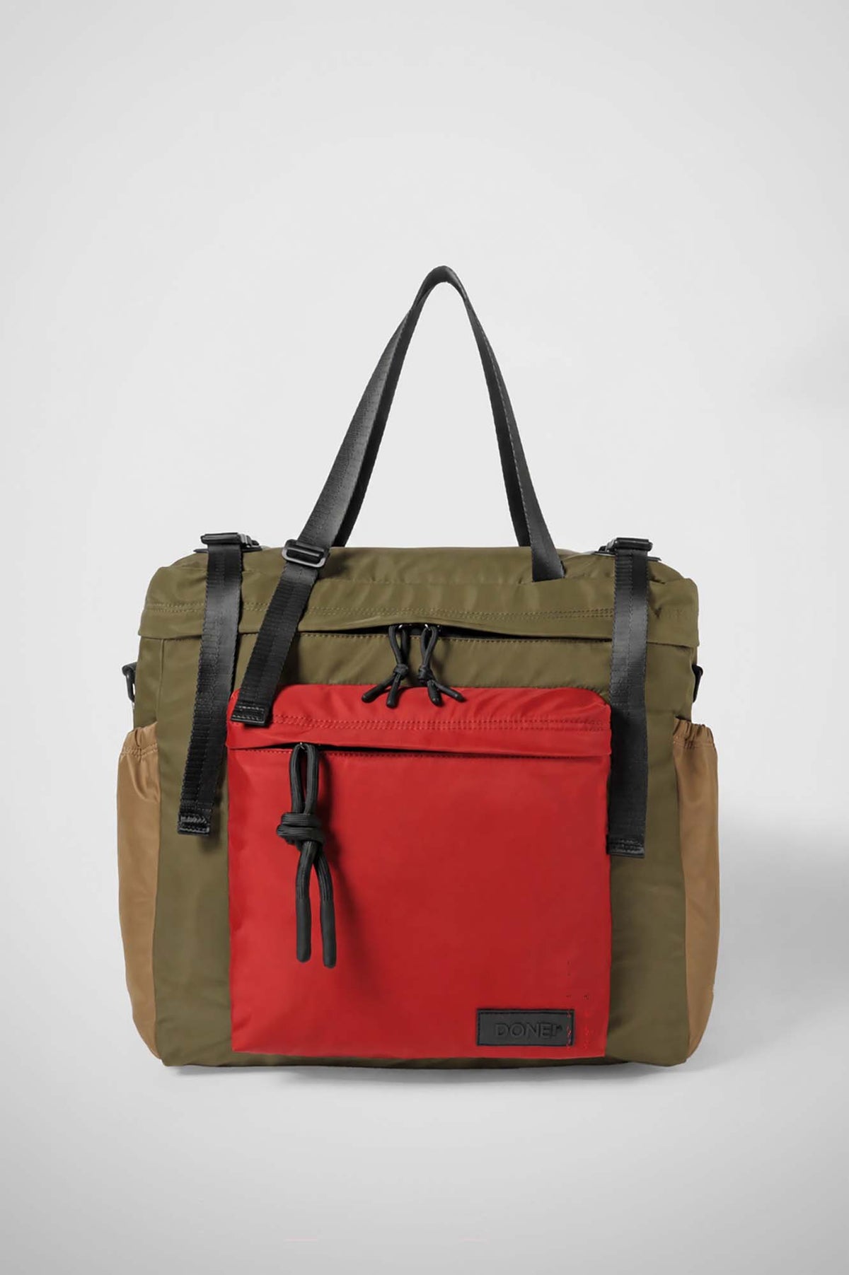 East+West Nylon L Dark Green Mud Red