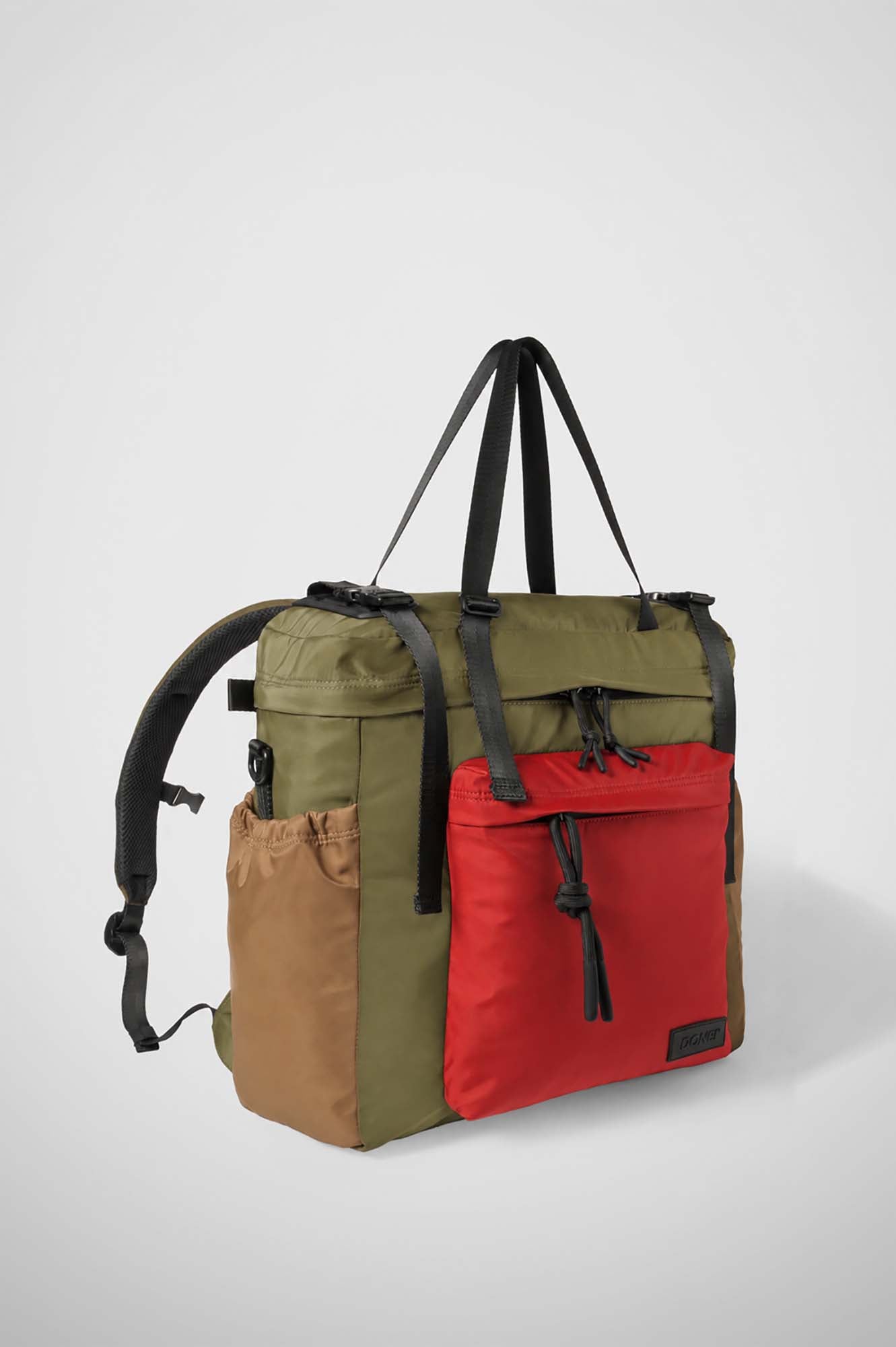 East+West Nylon L Dark Green Mud Red