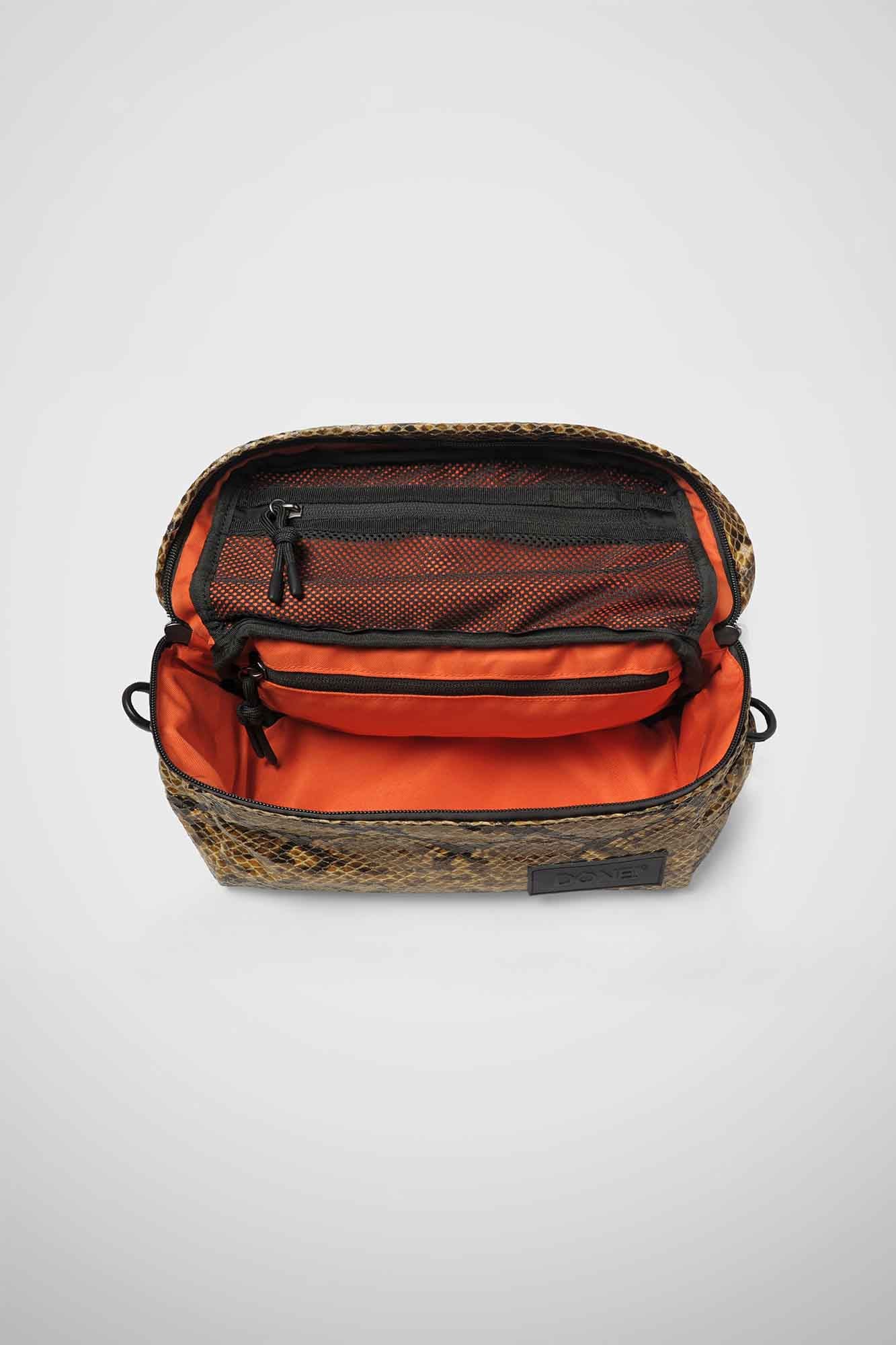 Beauty Bag Stampa pitone naturale